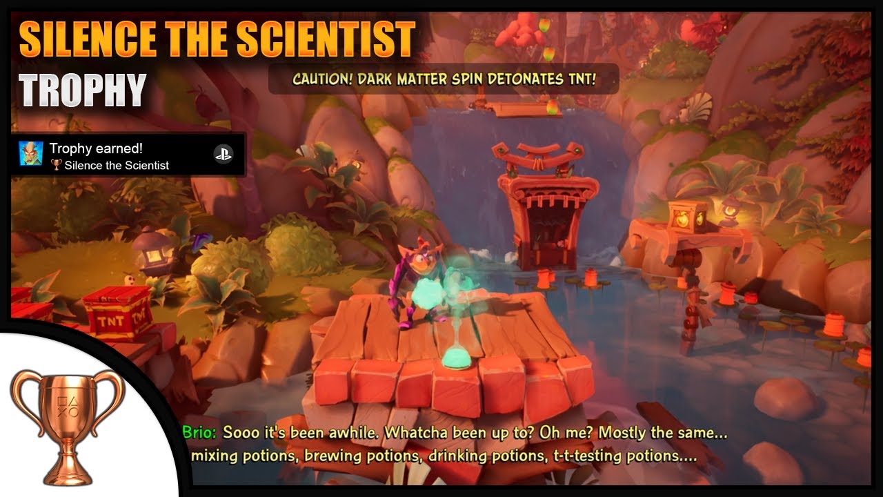 silence the scientist trophy crash bandicoot 4
